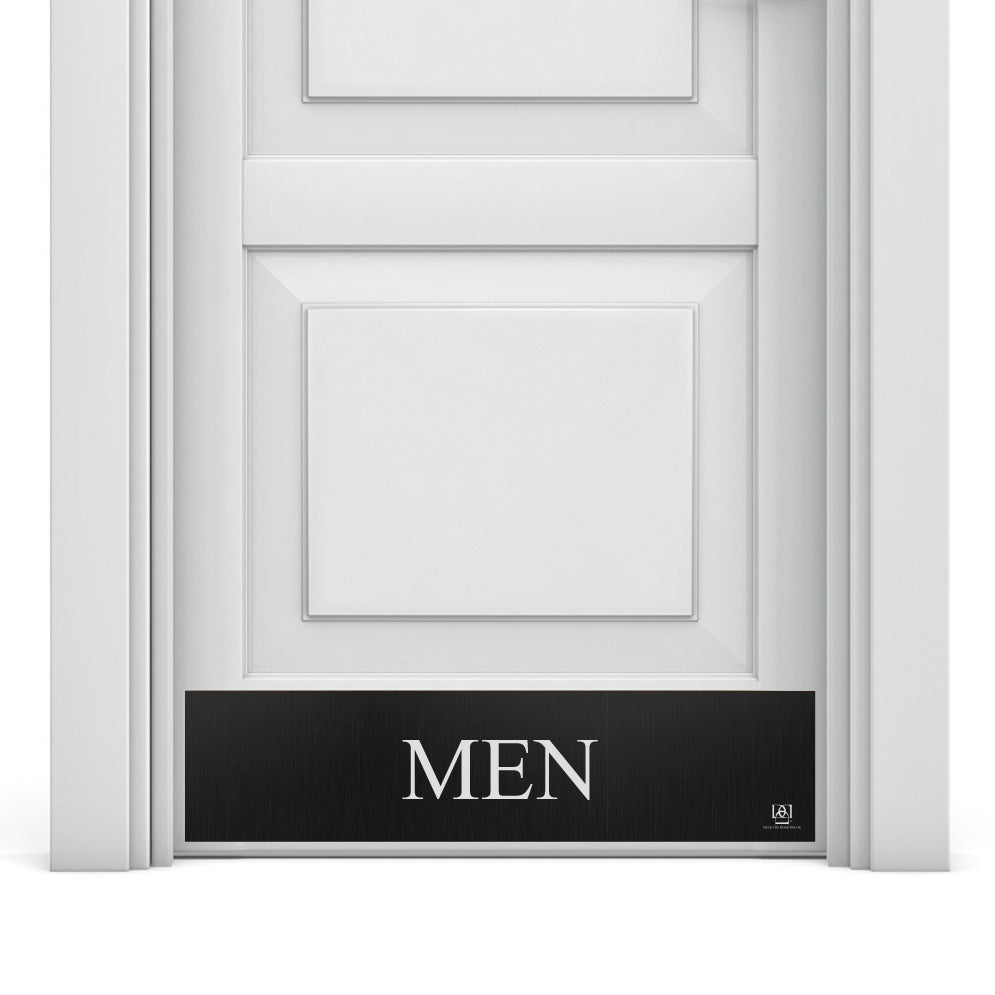 Men's Restroom Engraved Door Kick Plate