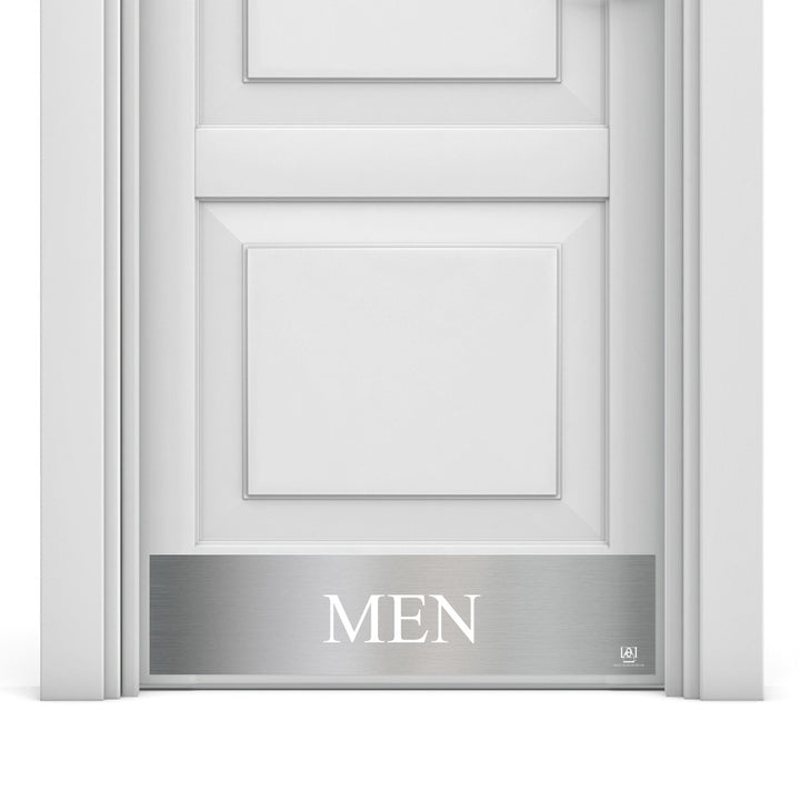 Men's Restroom Engraved Door Kick Plate