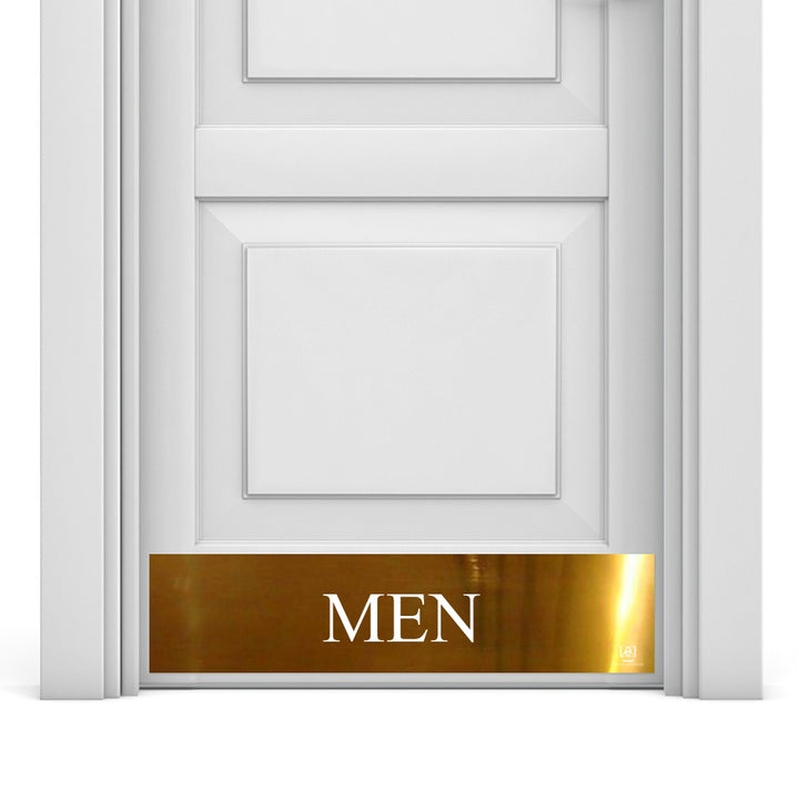 Men's Restroom Engraved Door Kick Plate