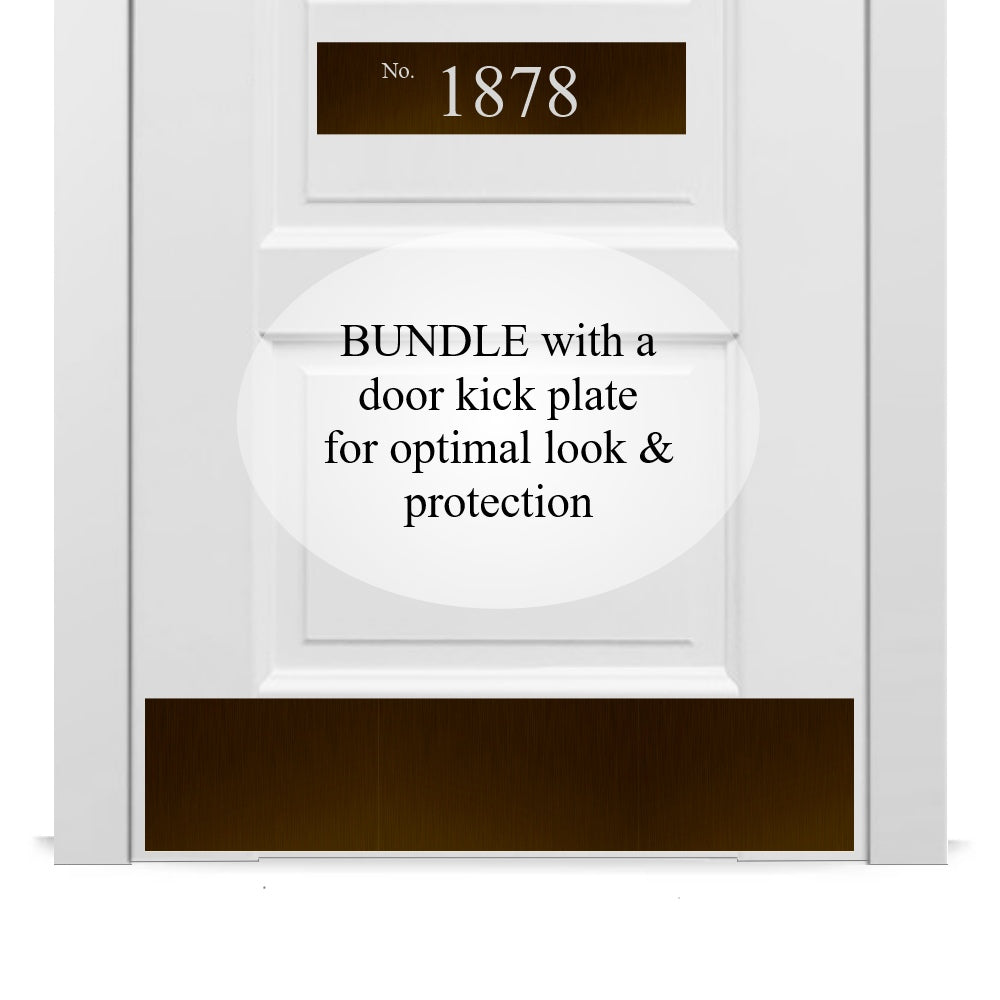 Door Address Accent Plate - Engraved - "Minimalist" - Multiple Finish & Size Options - Customizable