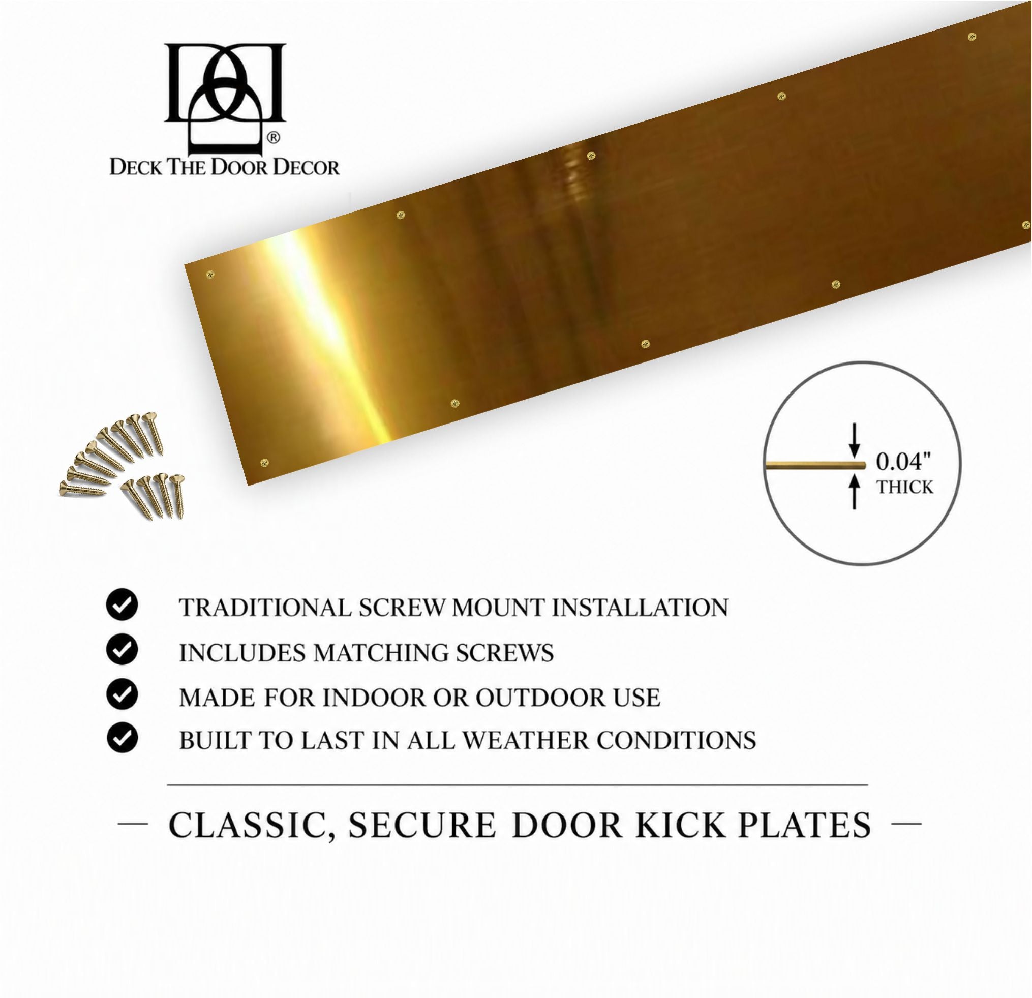 Alabama Crimson Tide Roll Tide Engraved Door Kick Plate – Officially Licensed Collegiate Door Decor