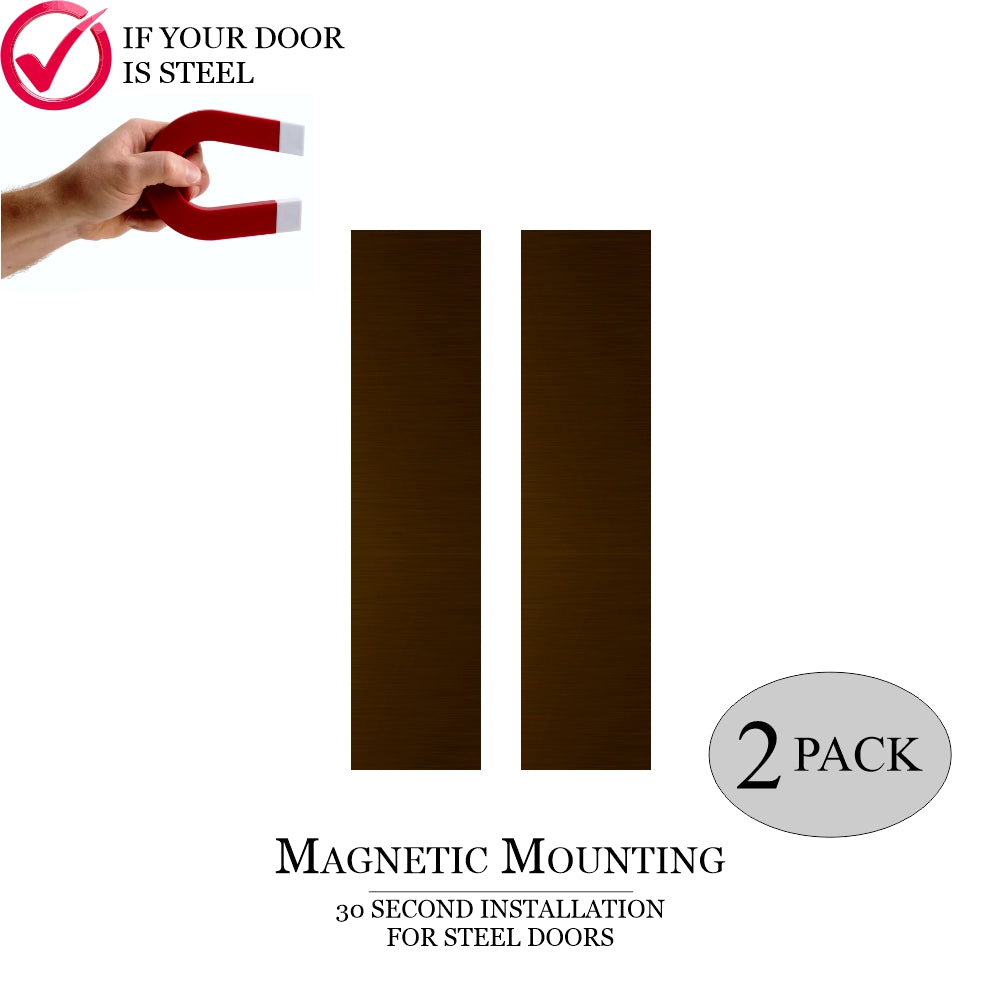 Traditional Door Push Plates — Kwik Plates™ Adhesive, Screw & Magnetic Mount Options