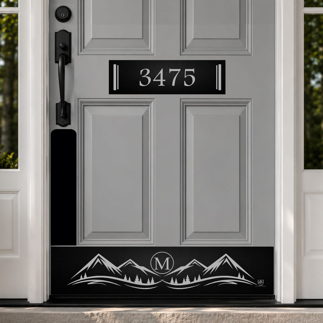 Front door showcasing all products by Deck the Door Decor