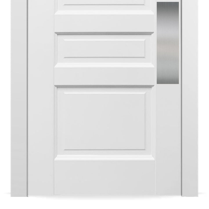 Door Push Plate in Satin Nickel 