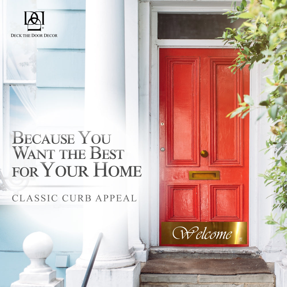 Script Welcome Engraved Door Kick Plate - Elegant Entrance Protection