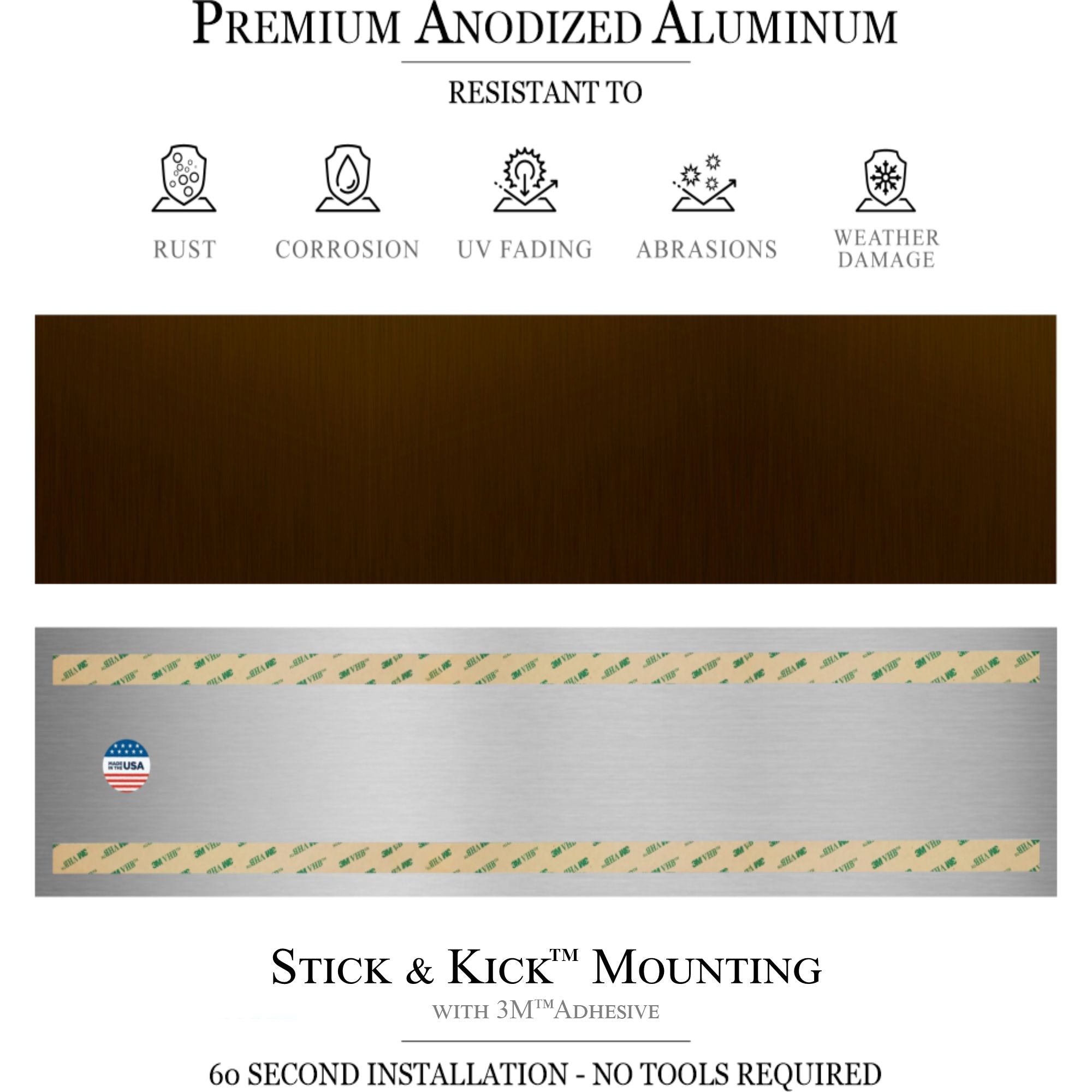 Traditional Door Kick Plates - Multiple Finish & Size Options