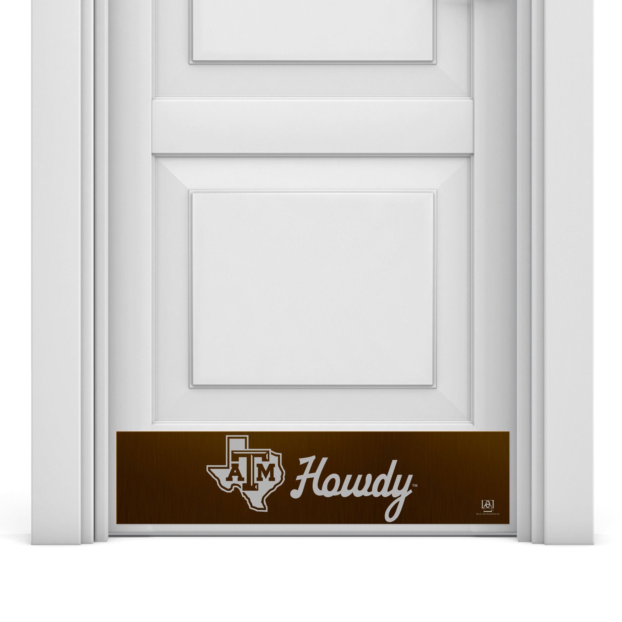 Texas A&M Howdy Engraved Door Kick Plate – Officially Licensed Collegiate Door Decor