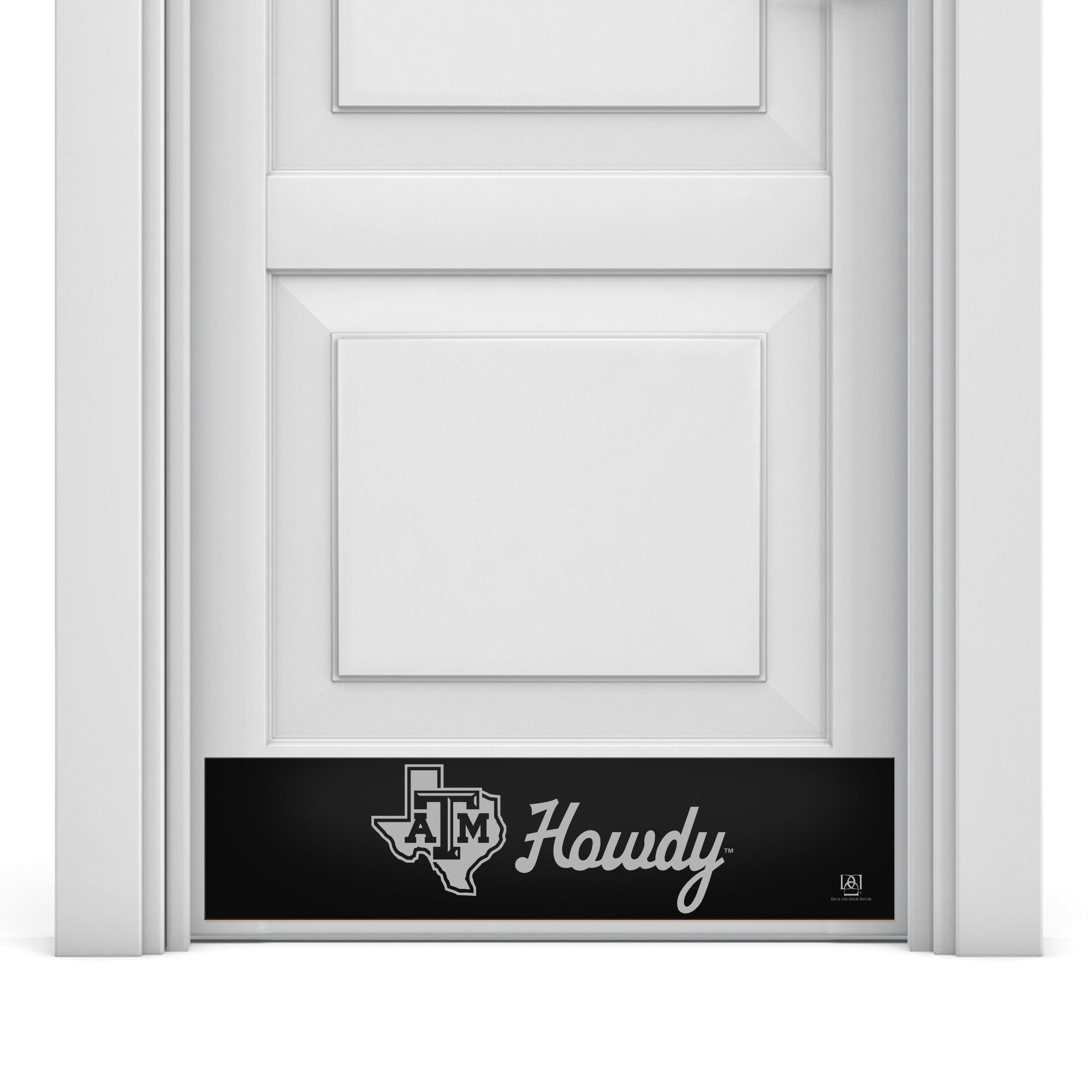 Texas A&M Howdy Engraved Door Kick Plate – Officially Licensed Collegiate Door Decor
