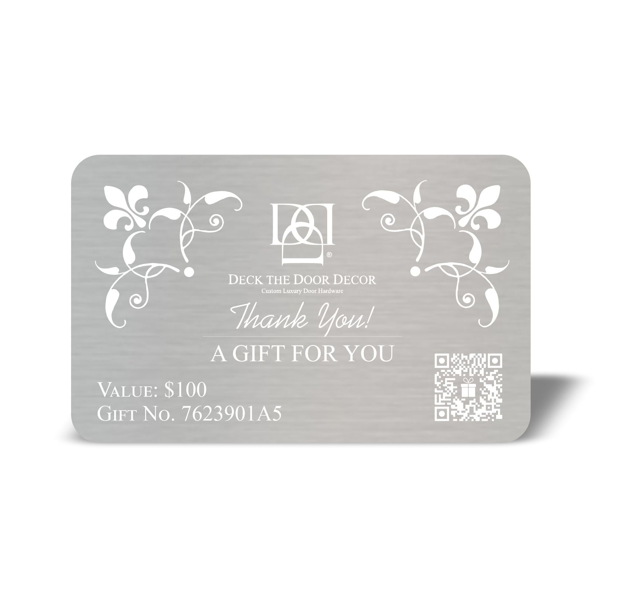 Luxury Engraved Gift Plaque – Anodized Aluminum, Multiple Designs & Values