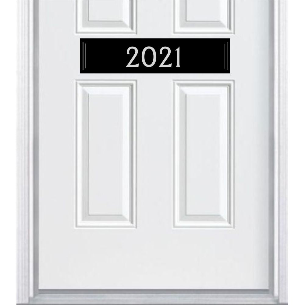 Utilitarian Engraved Address Door Accent Plate - Custom Home Number Sign - Anodized Aluminum