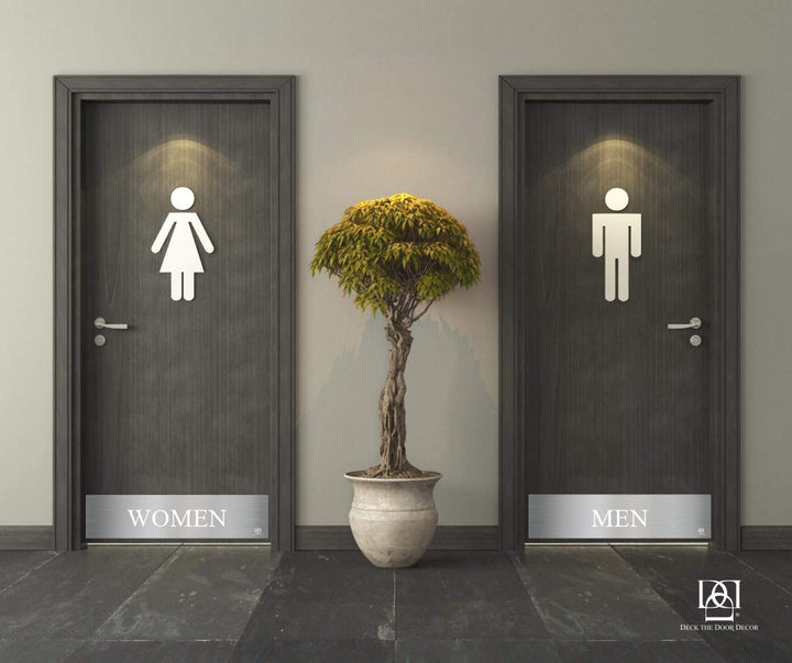 Men's Restroom Engraved Door Kick Plate