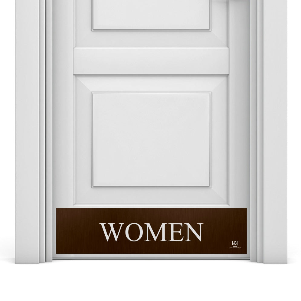 Women's Restroom Engraved Door Kick Plate