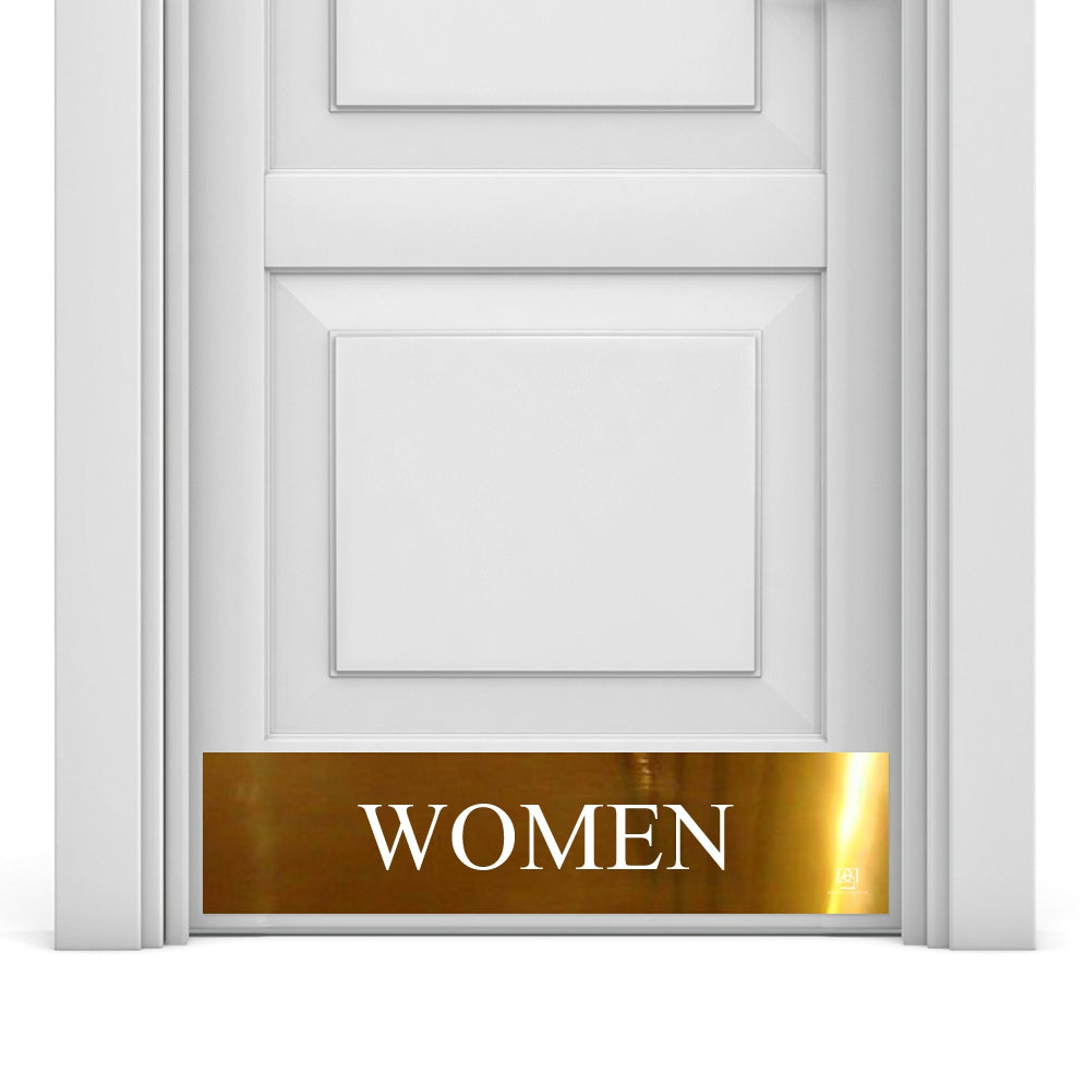 Women's Restroom Engraved Door Kick Plate