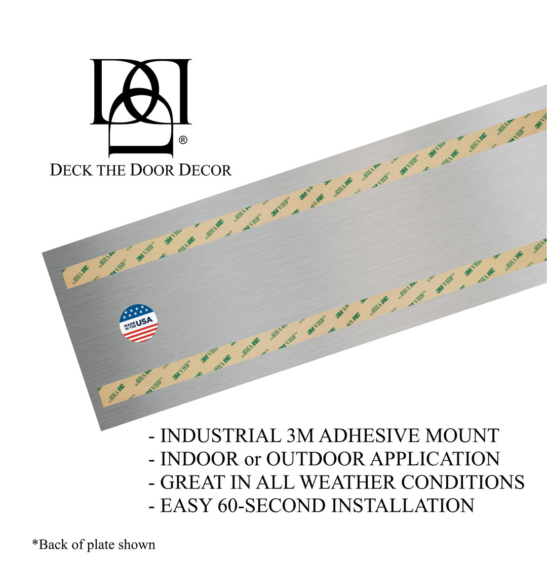 Door Push Plates - Anodized Aluminum - Multiple Finish & Size Options