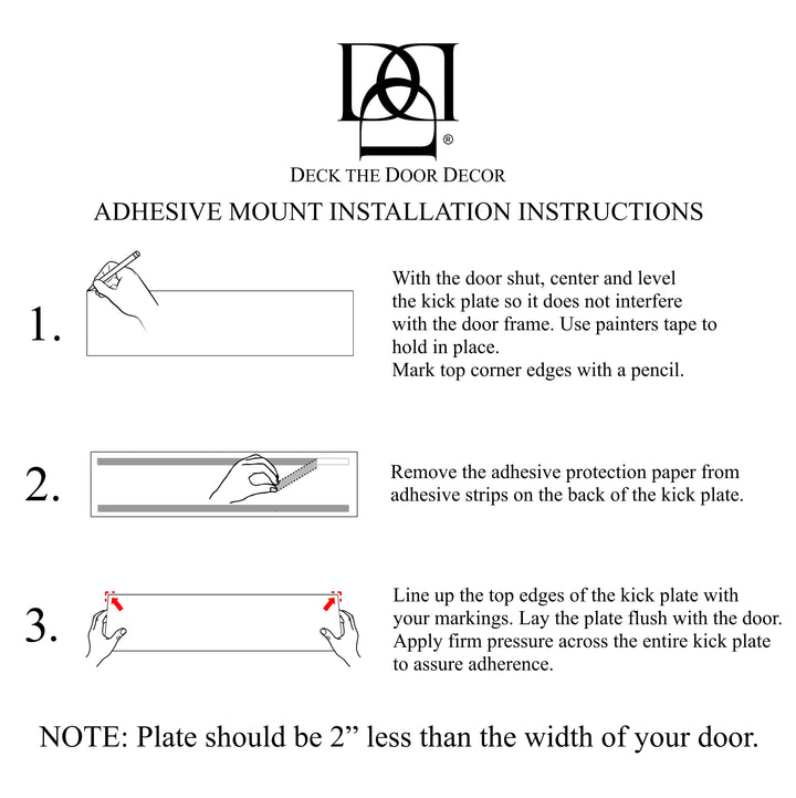 Adhesive Mount Installation Instructions