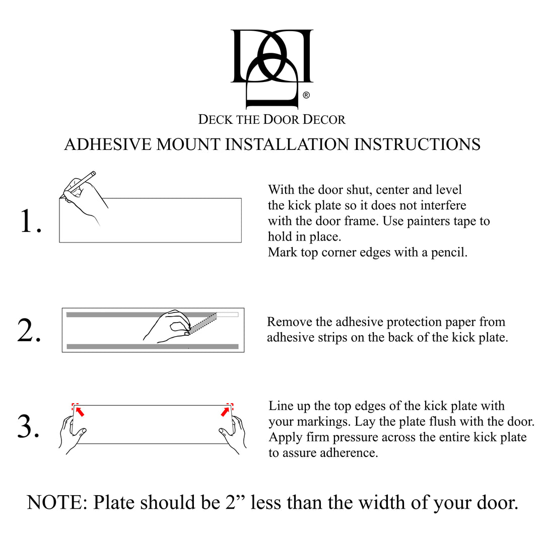 Door Push Plates - Anodized Aluminum - Multiple Finish & Size Options