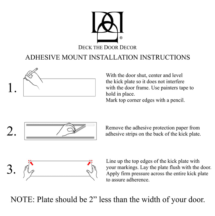 Door Push Plates - Anodized Aluminum - Multiple Finish & Size Options