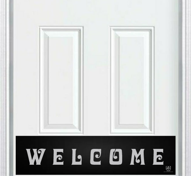 Door Kick Plate - Engraved - "Davida Welcome" - Multiple Finish & Size Options