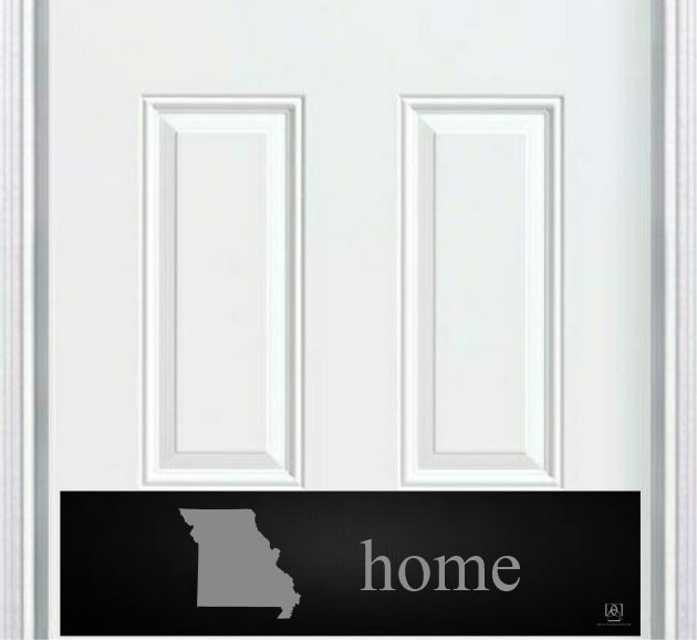 Door Kick Plate - Engraved - "Home State Silhouette" - Multiple Finish & Size Options - Customizable