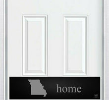 Load image into Gallery viewer, Door Kick Plate - Engraved - &quot;Home State Silhouette&quot; - Multiple Finish &amp; Size Options - Customizable

