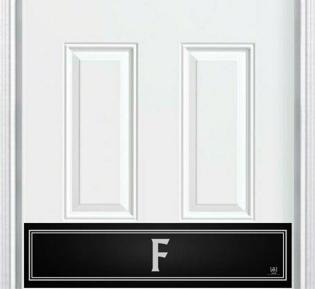 Door Kick Plate - Engraved - "Utilitarian" Monogram - Multiple Finish & Size Options - Customizable