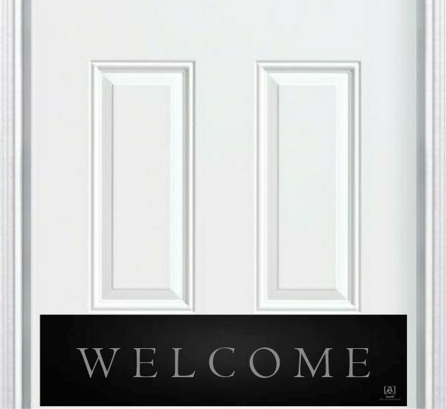 Door Kick Plate - Engraved - "Traditional Welcome" - Multiple Finish & Size Options