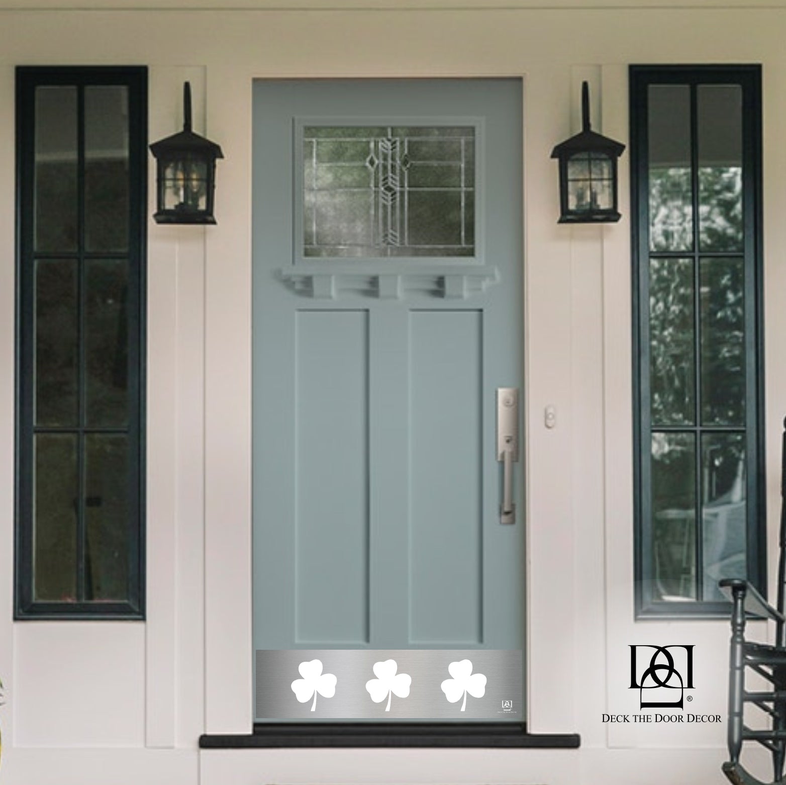 Engraved Shamrock Door Kick Plate