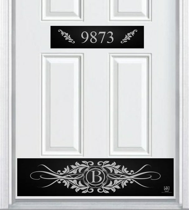Engraved Address Accent Door Plate by Deck the Door Decor