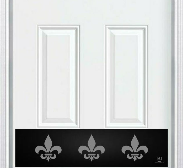 Fleur De Lis Engraved Door Kick Plate by Deck the Door Decor