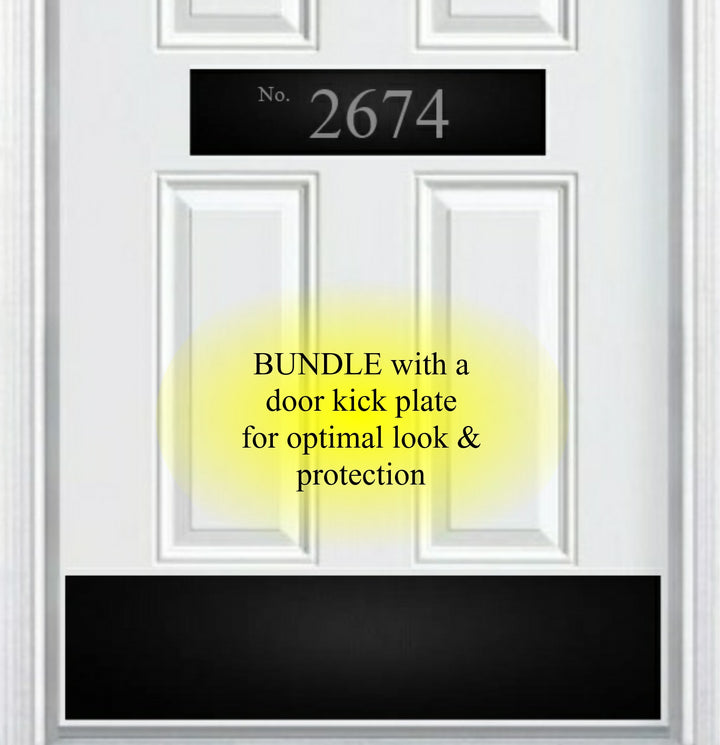 Door Address Accent Plate - Engraved - "Minimalist" - Multiple Finish & Size Options - Customizable