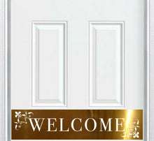 Load image into Gallery viewer, Door Kick Plate - Engraved - &quot;Johnson&#39;s Welcome&quot; - Multiple Finish &amp; Size Options
