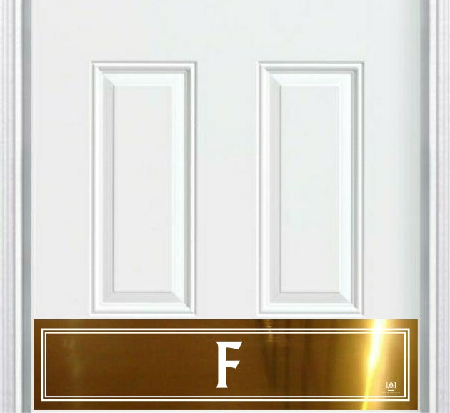 Door Kick Plate - Engraved - "Utilitarian" Monogram - Multiple Finish & Size Options - Customizable