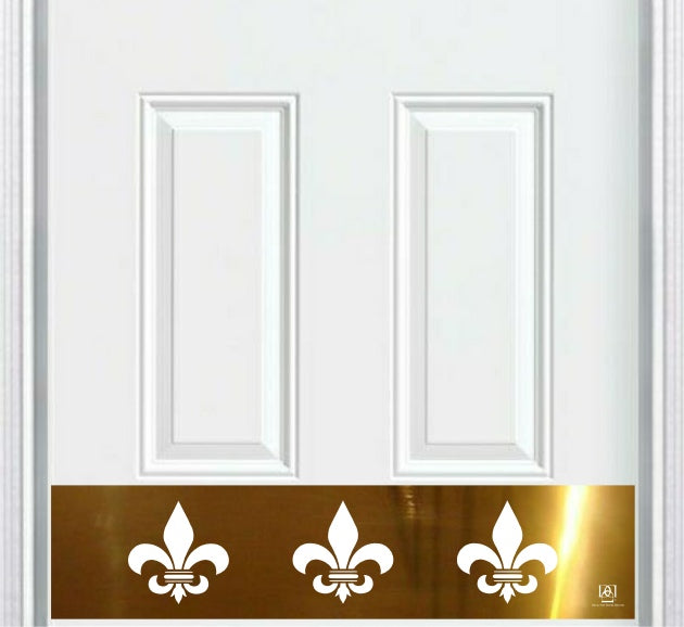 Fleur De Lis Engraved Door Kick Plate by Deck the Door Decor