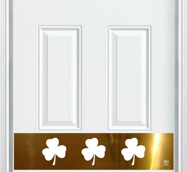 Shamrock Engraved Door Kick Plate by Deck the Door Decor