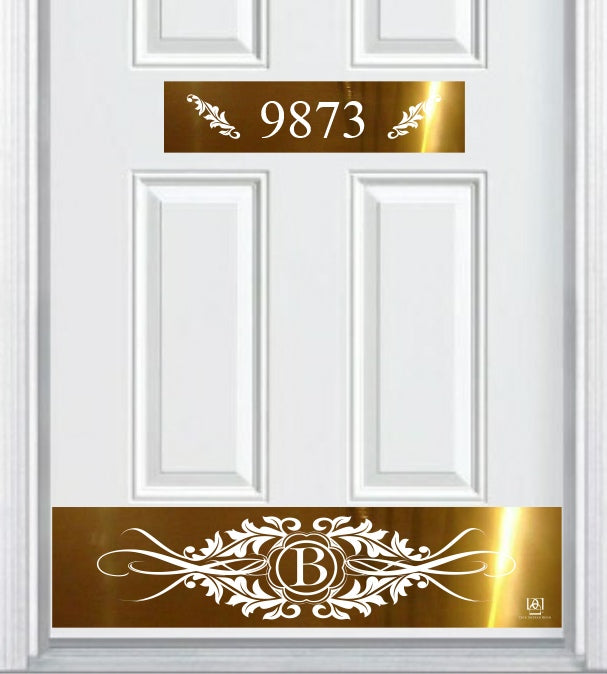 Engraved Address Accent Door Plate by Deck the Door Decor