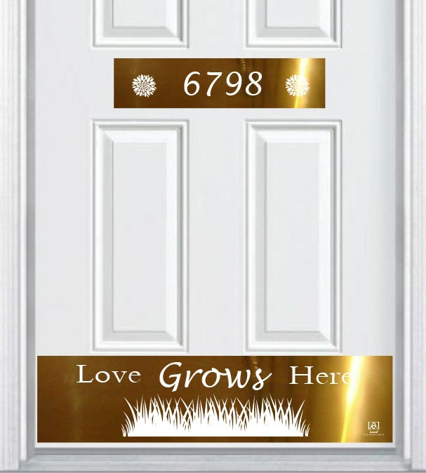 Engraved Address Accent Door Plate by Deck the Door Decor