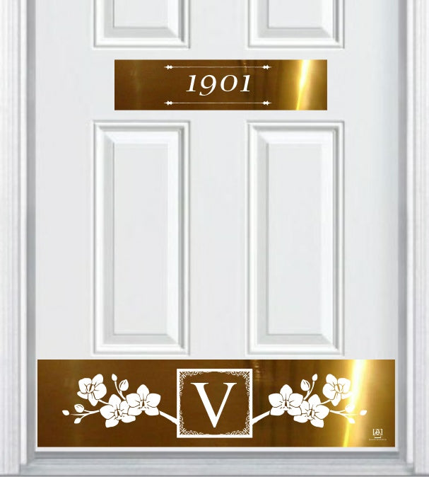 Engraved Address Accent Door Plate by Deck the Door Decor