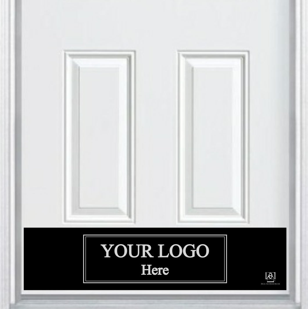 Door Kick Plate - Engraved - Business Logo - Multiple Finish & Size Options - Customizable
