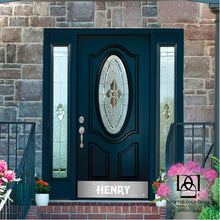 Load image into Gallery viewer, Door Kick Plate - Engraved - &quot;Davida&quot; Last Name - Multiple Finish &amp; Size Options - Customizable
