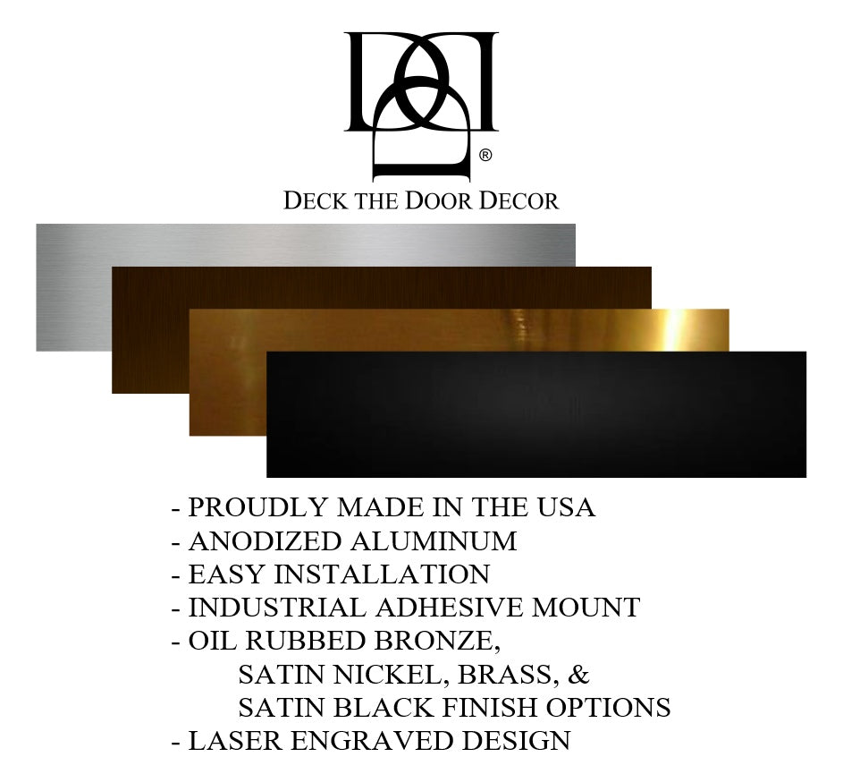 Custom Business Logo Engraved Kick Plate