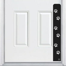 Load image into Gallery viewer, Dog Scratch Door Protection Plate - Engraved - &quot;Paw Print&quot; - Multiple Finish &amp; Size Options
