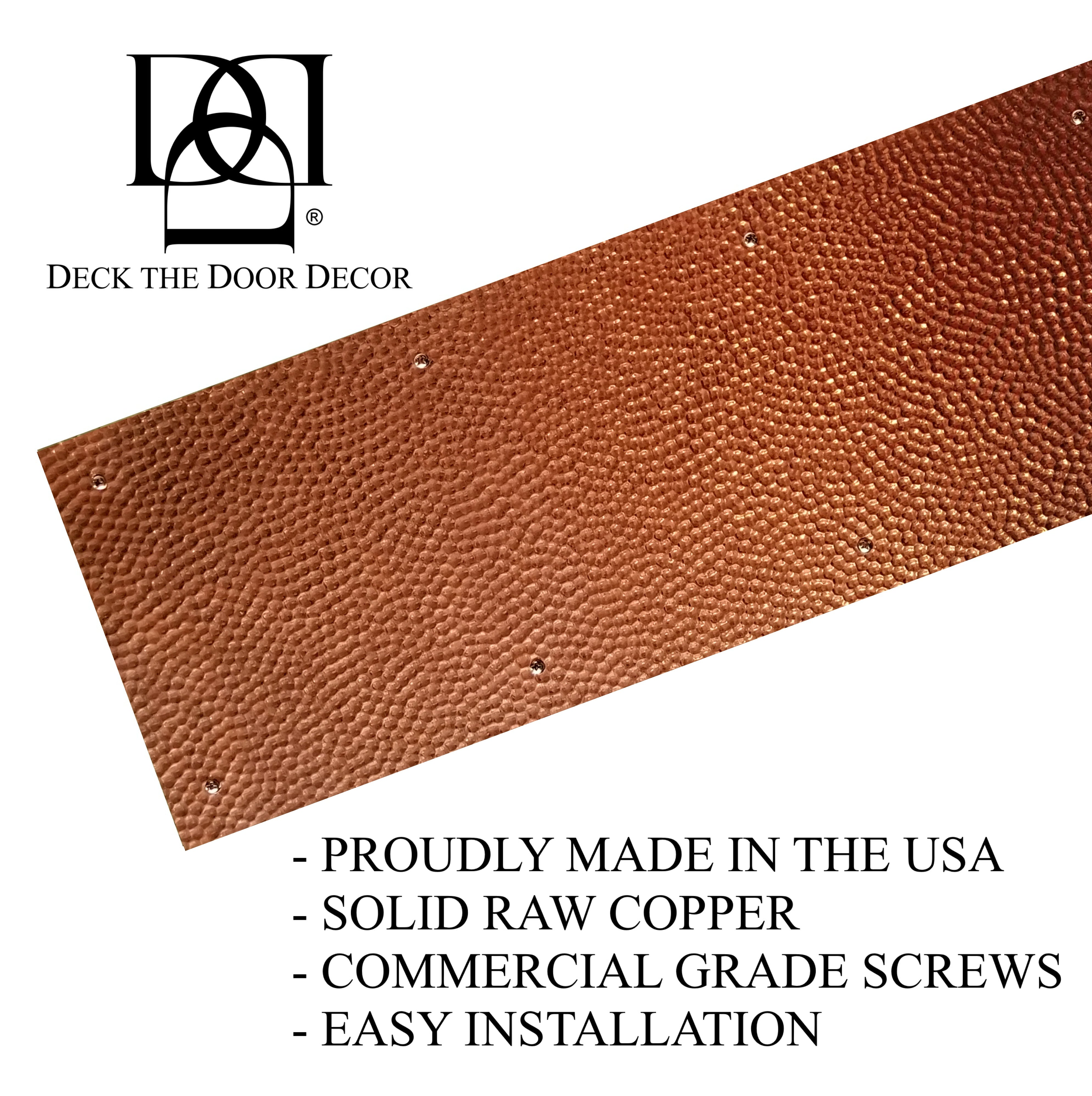 Artisan Embossed Hammered Door Kick Plates - Multiple Finish & Size Options