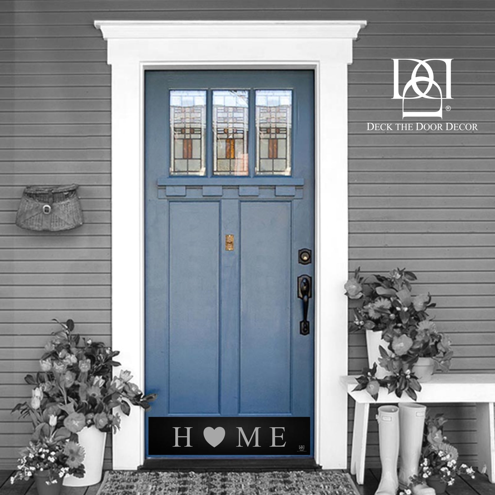 Engraved HOME Door Kick Plate