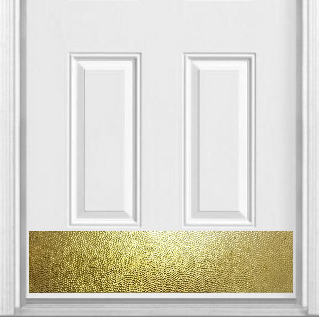Hammered Brass Door Kick Plate by Deck the Door Decor