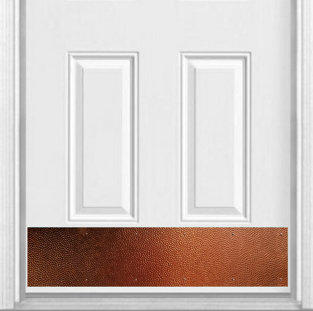 Door Kick Plate - Artisan Embossed - Hammered Copper - Multiple Size Options