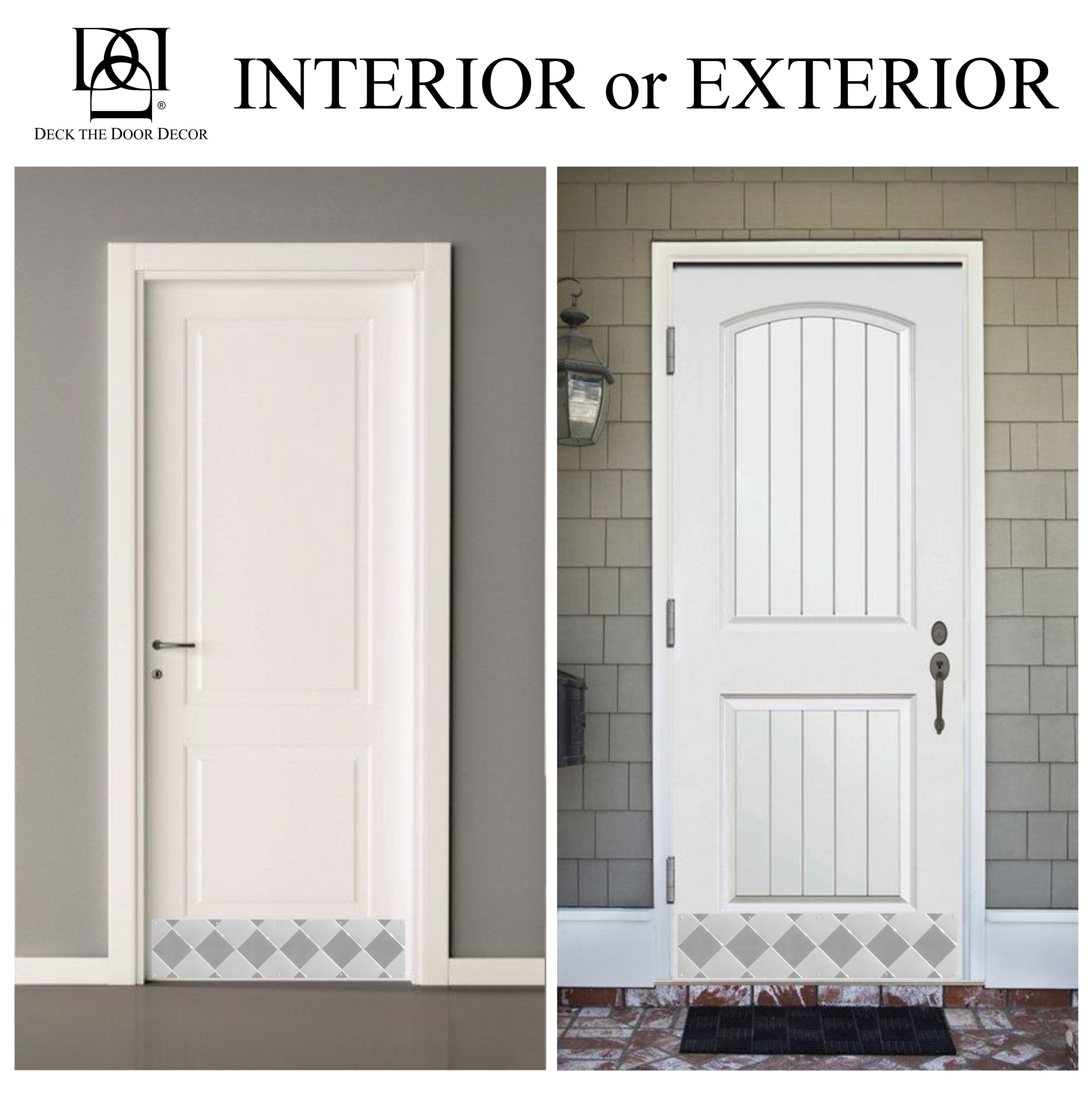 Door Kick Plate - Artisan Embossed - Harlequin Stainless Steel - Multiple Size Options