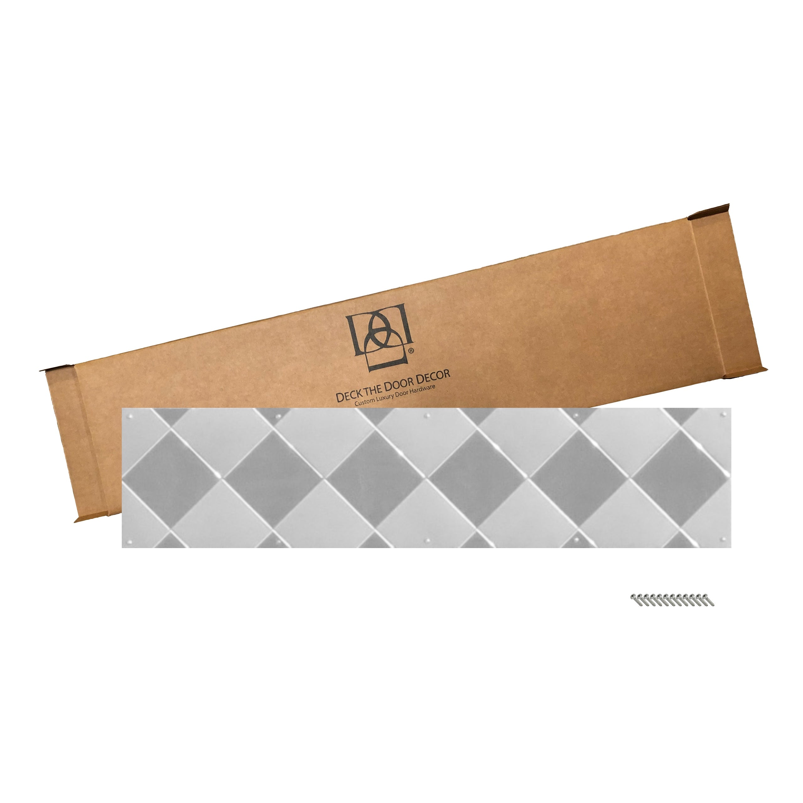 Door Kick Plate - Artisan Embossed - Harlequin Stainless Steel - Multiple Size Options