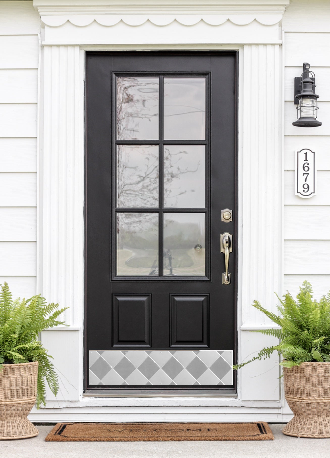 Door Kick Plate - Artisan Embossed - Harlequin Stainless Steel - Multiple Size Options