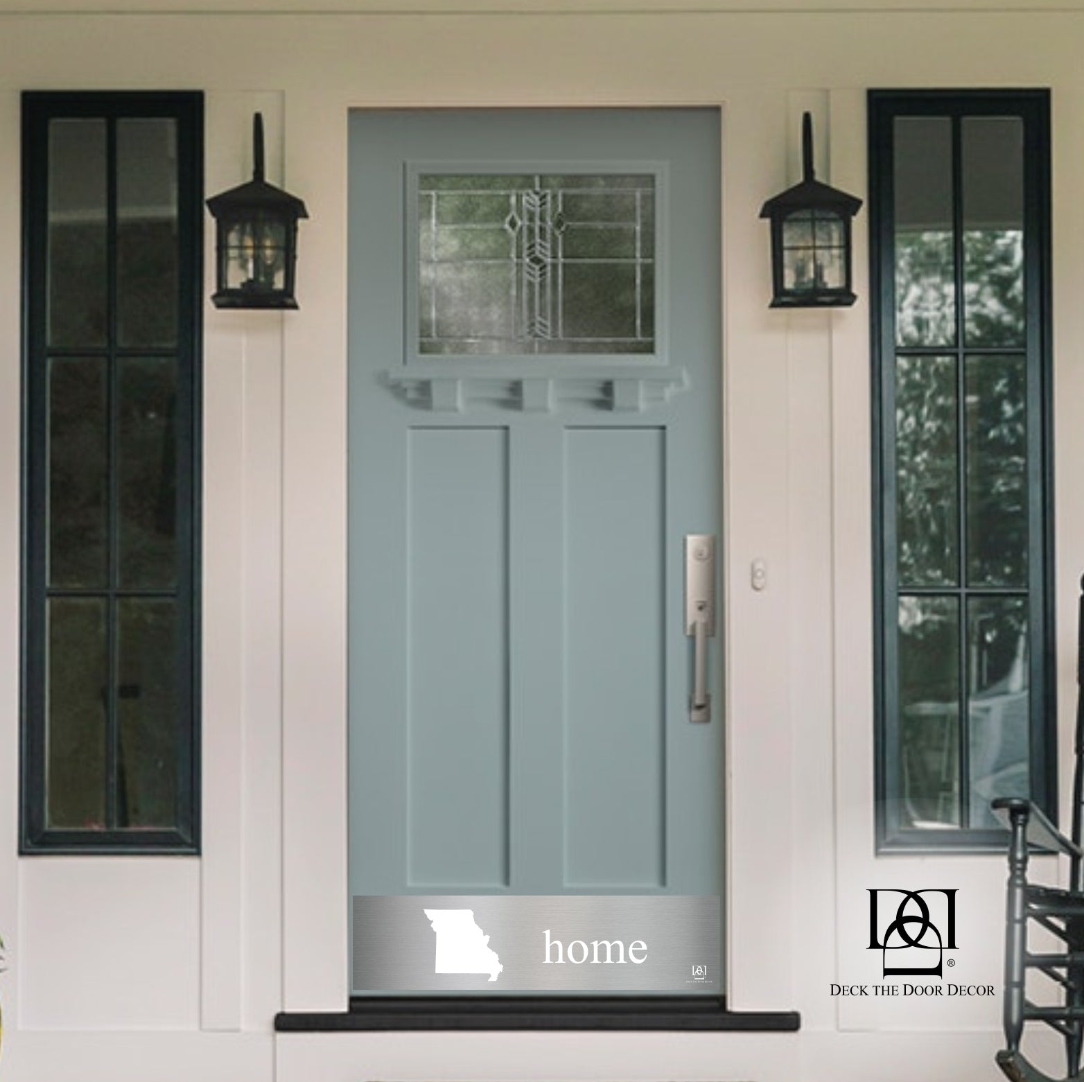 Engraved Home State Silhouette Door Kick Plate