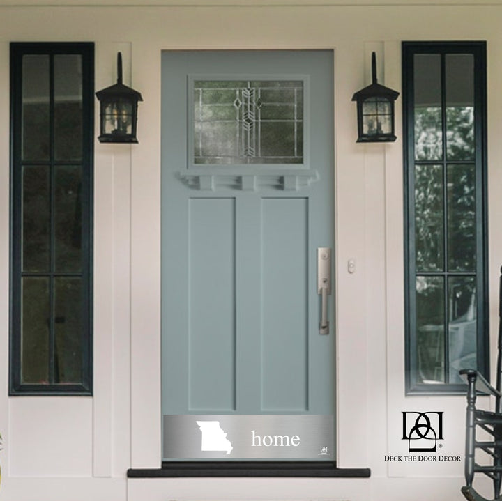 Engraved Home State Silhouette Door Kick Plate